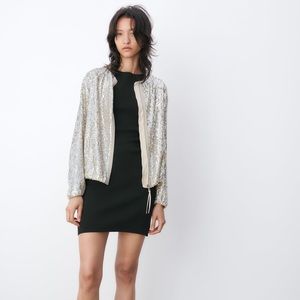 Zara Sequin Bomber Size Small